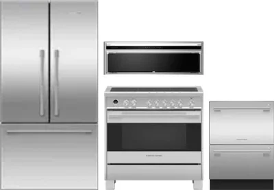 4 Piece Package Includes Refrigerator, Range, Hood And Dishwasher
